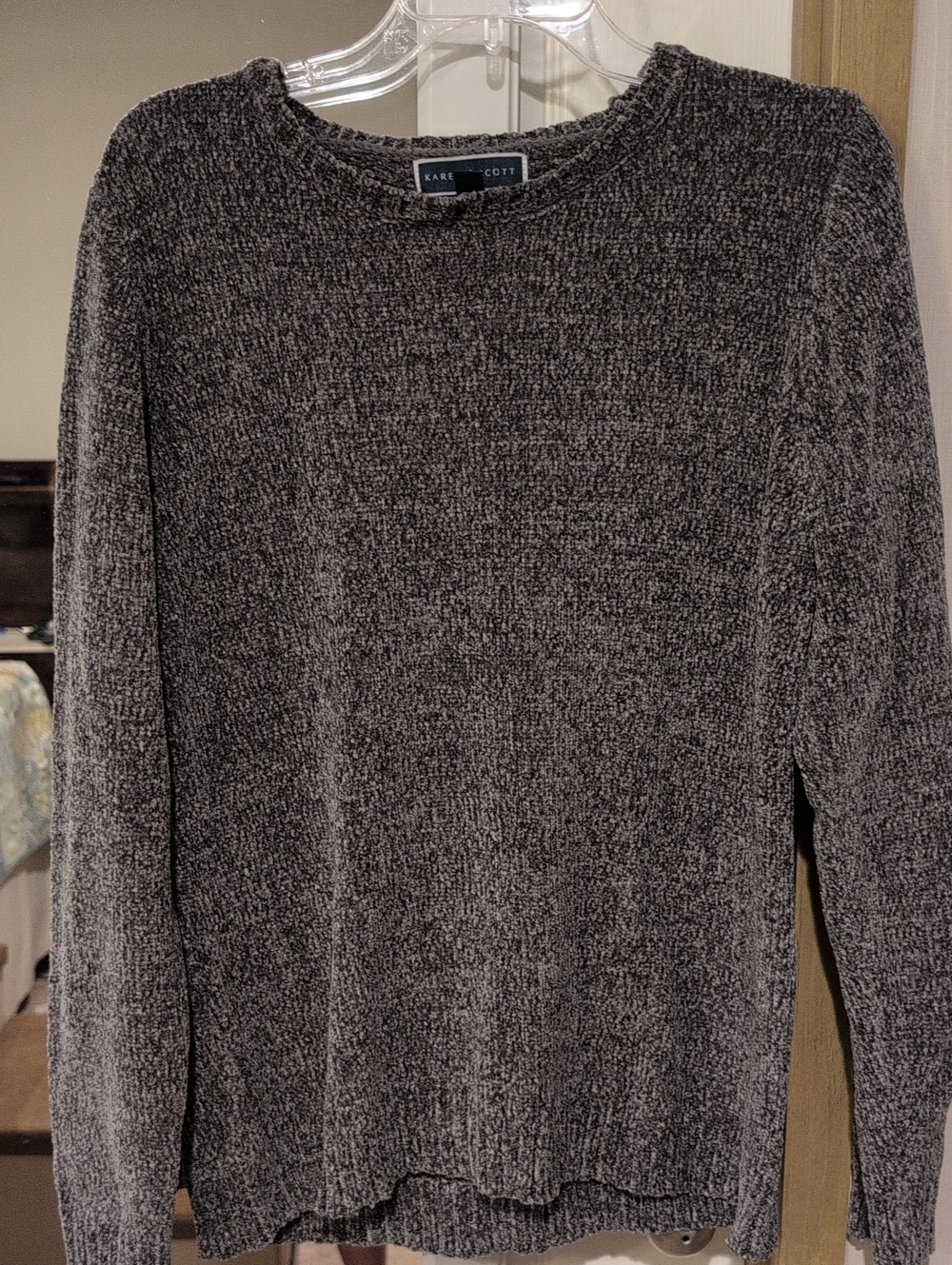 Karen Scott Gray Crewneck Sweater